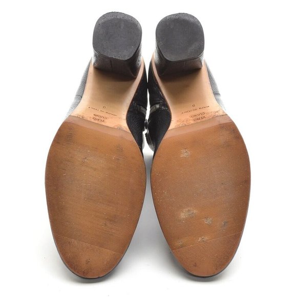 Everlane Black Pebbled Leather Heeled Zip Ankle Boots 8 - Picture 5 of 7